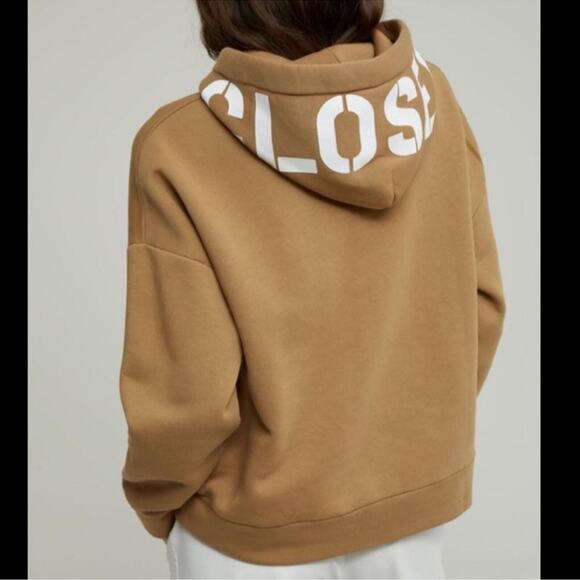 Closed Oversized Printed Logo Hoodie Navy Blue Size Small - Picture 2 of 14